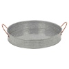Galvanised Zinc Metal Serving Tray with Copper Handles [454797]