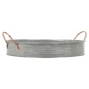 Galvanised Zinc Metal Serving Tray with Copper Handles [454797]