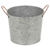 Galvanised Zinc Metal Champagne Bucket with Copper Handles [454773]