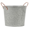 Galvanised Zinc Metal Champagne Bucket with Copper Handles [454773]