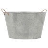 Large Galvanised Zinc Metal Champagne Beer Bucket with Copper Handles [454810]