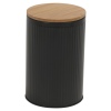 Black Storage Tins with Bamboo Lids