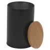 Black Storage Tins with Bamboo Lids