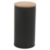 Black Storage Tins with Bamboo Lids