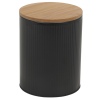 Black Storage Tins with Bamboo Lids