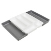 Extendable 7 Section Plastic Cutlery Tray