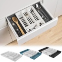 Extendable 7 Section Plastic Cutlery Tray