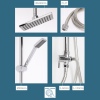 Square Rain Head & Hand Head Shower Set