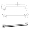 EVEKARE Stainless Steel Grab Handle