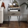 18" Modern Croft Single Drawer Hairpin Leg Side Table Night Stand