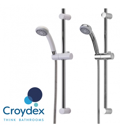 Croydex Basics Shower & Riser Rail Set Kit