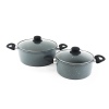 4 Pc DALEMOOR Forged Casserole, Grill & Frying Pan Set