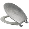 Croydex Silver Glitter Moulded Wood Toilet Seat [106209]