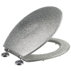 Croydex Silver Glitter Moulded Wood Toilet Seat [106209]