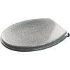 Croydex Silver Glitter Moulded Wood Toilet Seat [106209]