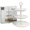 3-Tier Etagere Porcelain Food Stand