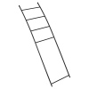 Black Metal Ladder Towel Rack [402255]