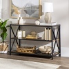 40" Industrial Style Metal & Wood Wide Bookcase - Rustic Oak [779184]