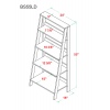 55'' Sophia Wooden Ladder Bookcase Grey [779245]