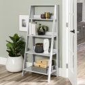55'' Sophia Wooden Ladder Bookcase Grey [779245] [105370]