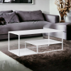 40" Tiered Selves Metal & Wood Coffee Table