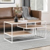 40" Tiered Selves Metal & Wood Coffee Table