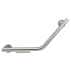 Brushed Stainless Steel Angled Grab Bar with Soap Dish