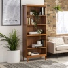 70'' 5 Shelf Solid Wood Bookcase