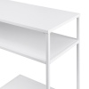 42" Metal & Wood Tiered Shelf Console Table - Solid White [324286]