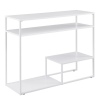 42" Metal & Wood Tiered Shelf Console Table - Solid White [324286]
