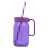 Single Colourful 370ml Glass Jar Mug with Reuseable Straw [438469]