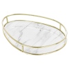 3 Piece Gold Frame Oval Display Tray Set