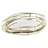 3 Piece Gold Frame Oval Display Tray Set