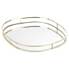 3 Piece Gold Frame Oval Display Tray Set