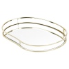 3 Piece Gold Frame Oval Display Tray Set