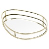 3 Piece Gold Frame Oval Display Tray Set