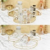 3 Piece Gold Frame Oval Display Tray Set