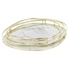 3 Piece Gold Frame Oval Display Tray Set