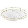 3 Piece Gold Frame Oval Display Tray Set