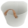 Metal Lifestyle Buckets with Faux Leather Handles