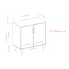 28" Modern Bookmatch Doors Accent Side Cabinet [777227]