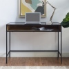 42" Modern Wood & Glass Desk - Reclaimed Wood [780579][133922]