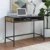 42" Modern Wood & Glass Desk - Reclaimed Wood [780579][133922]