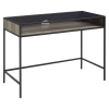 42" Industrial Style Wood & Glass Desk - Grey Wash [780562][134868]