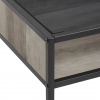 42" Industrial Style Wood & Glass Desk - Grey Wash [780562][134868]