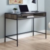 42" Industrial Style Wood & Glass Desk - Grey Wash [780562][134868]