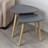 2 Pcs Teardrop Nesting Table