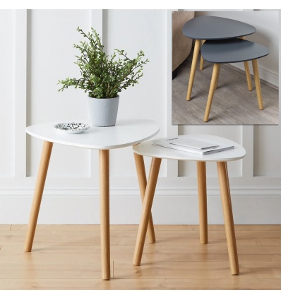 2 Pcs Teardrop Nesting Table