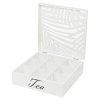 Leaf Designed Lid Wooden Tea Box