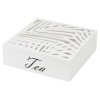 Leaf Designed Lid Wooden Tea Box